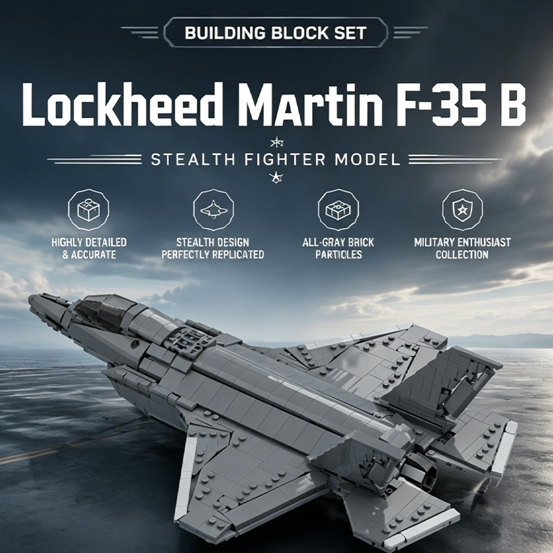 Lockheed Martin F-35 B Lightning II Building Blocks Model
