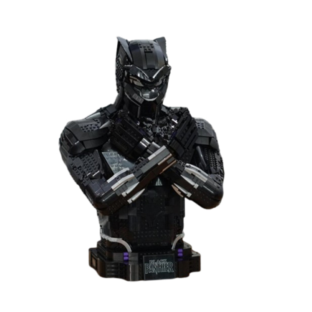 Lego-Compatible Black Panther Bust Building Set | 2925PCS MOC Alternate Build Collectible Model
