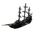Pirates of the Caribbean Black Pearl MOC Building Set | Three-Masted Pirate Ship Model Compatible with Lego Bricks