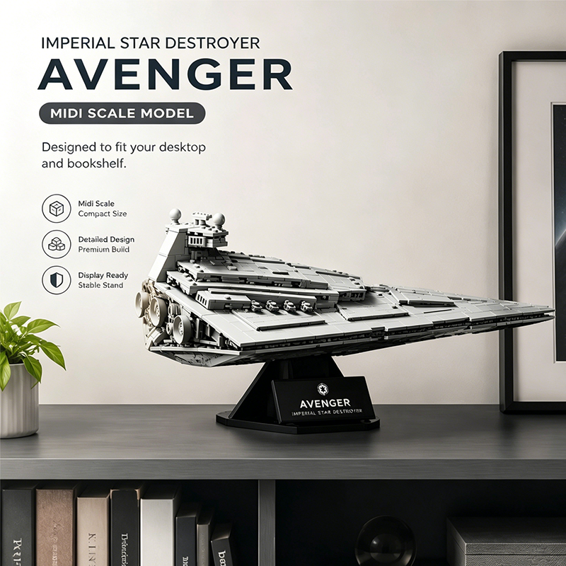 1536PCS Avenger Imperial Star Destroyer Building Set - Midi Scale, Compatible with Lego