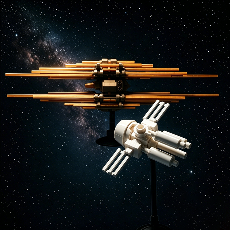 Project Hail Mary & Blip-A Building Set | 100% LEGO Compatible | Dual Spaceship Model with Display Stands
