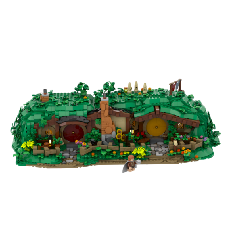 Bagshot Row #2 The Shire Hobbit Hole Building Blocks - Compatible with LEGO 10354 Lord of the Rings, 1586PCS Middle Earth Collectible Toy Set