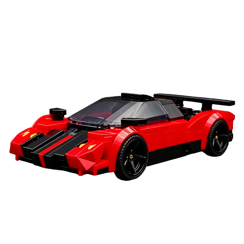 77254 Pagani Zonda Cinque Supercar Building Blocks Set, Compatible with Lego Speed Champions, Collectible Sports Car Model Kit with Driver Minifigure, Gift for Car Enthusiasts and Kids Ages 8+
