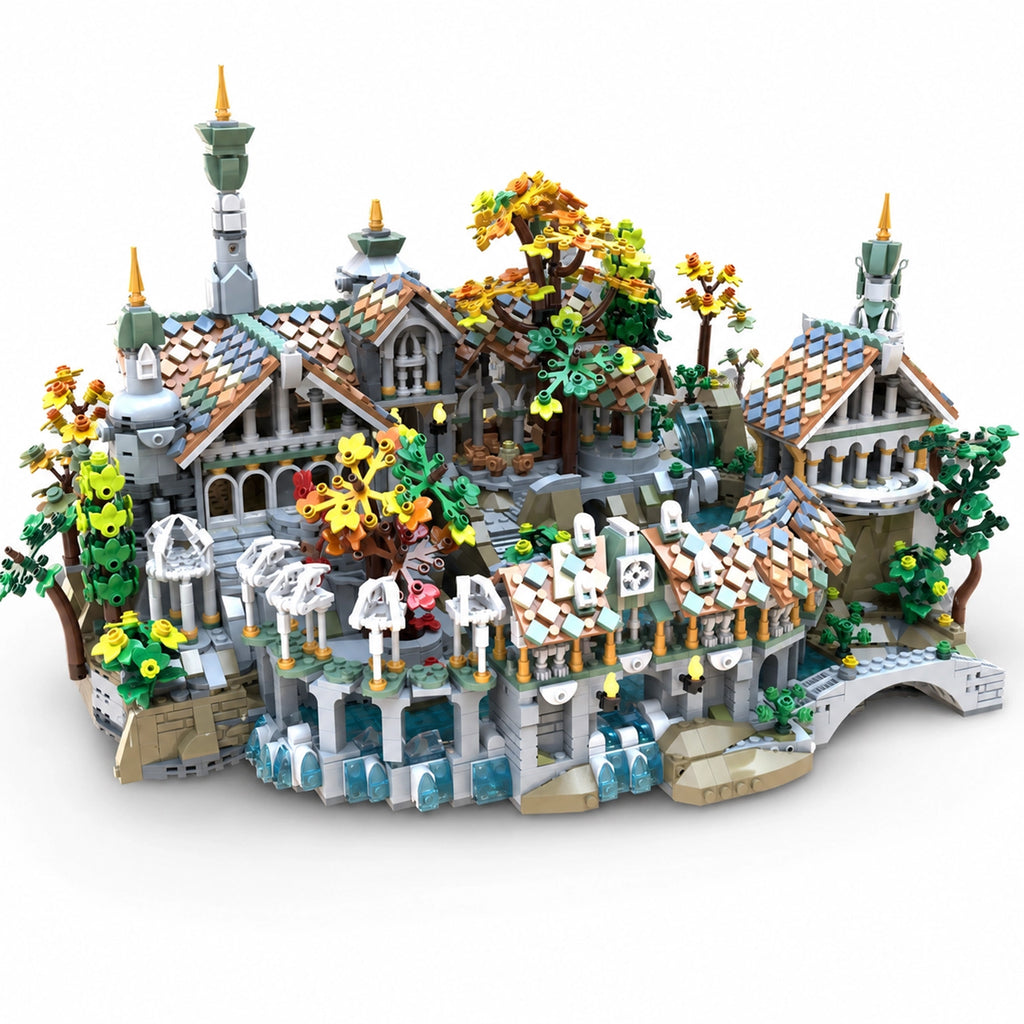 Rivendell Mini Building Set | 4372PCS LOTR Twilight Valley | 100% LEGO Compatible