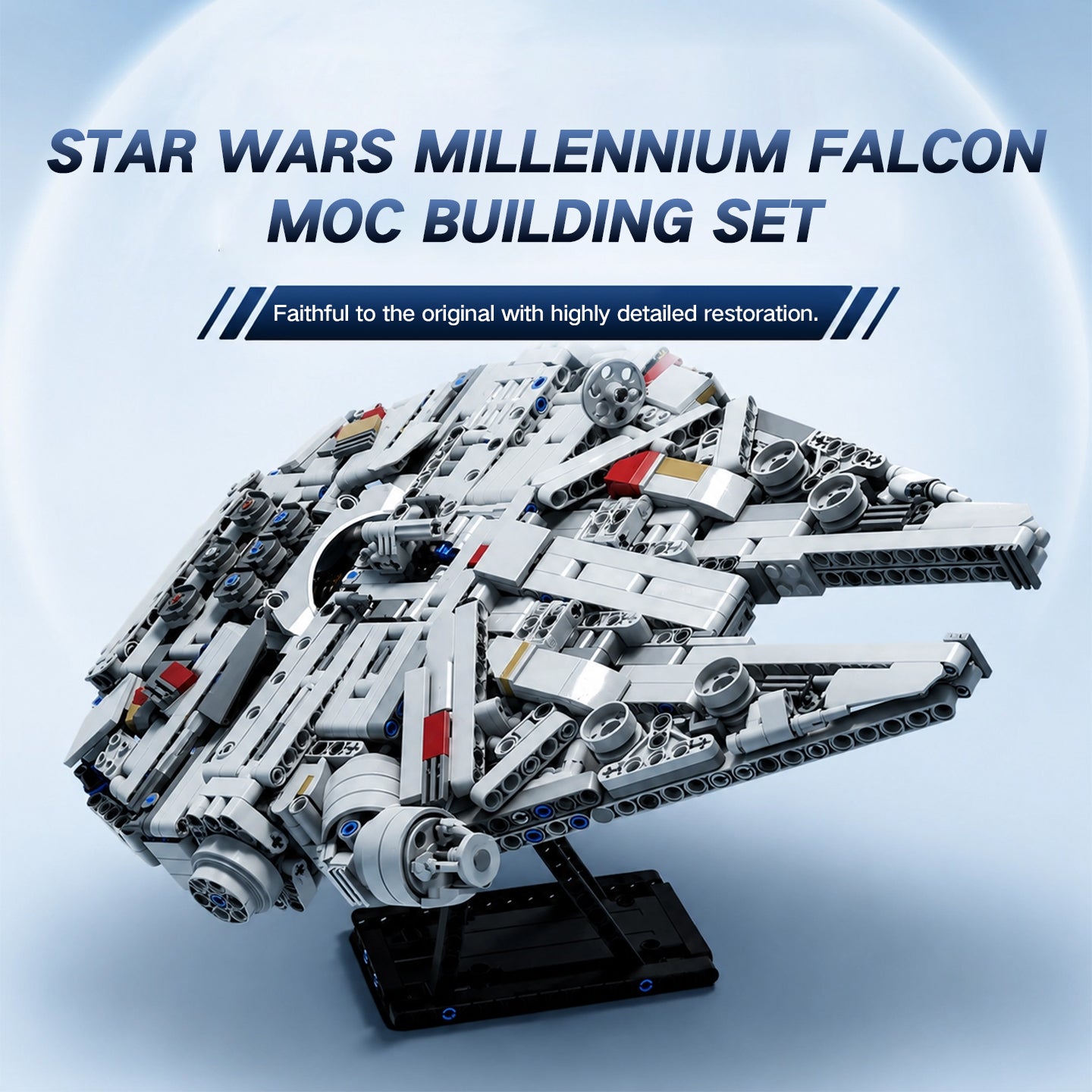 Star Wars Millennium Falcon Building Set, Compatible with Lego Starship Model, MOC Starship Collectible Toy for Adults & Kids, Ideal Gift for Star Wars Fans