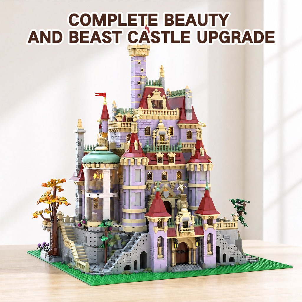 9469PCS Beauty and The Beast Castle Building Blocks Set, Upgraded Magical Princess Castle Bricks Kit Compatible with Lego, Collectible Display Model for Adults and Kids