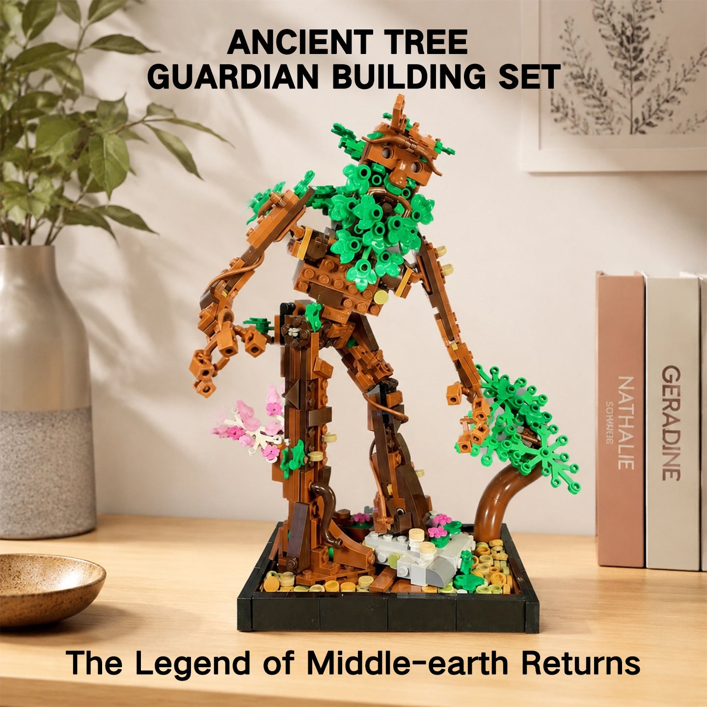 Lord of the Rings Treebeard Ent Building Blocks - MOC Fangorn Forest Tree Figure Toy for Adults & Kids