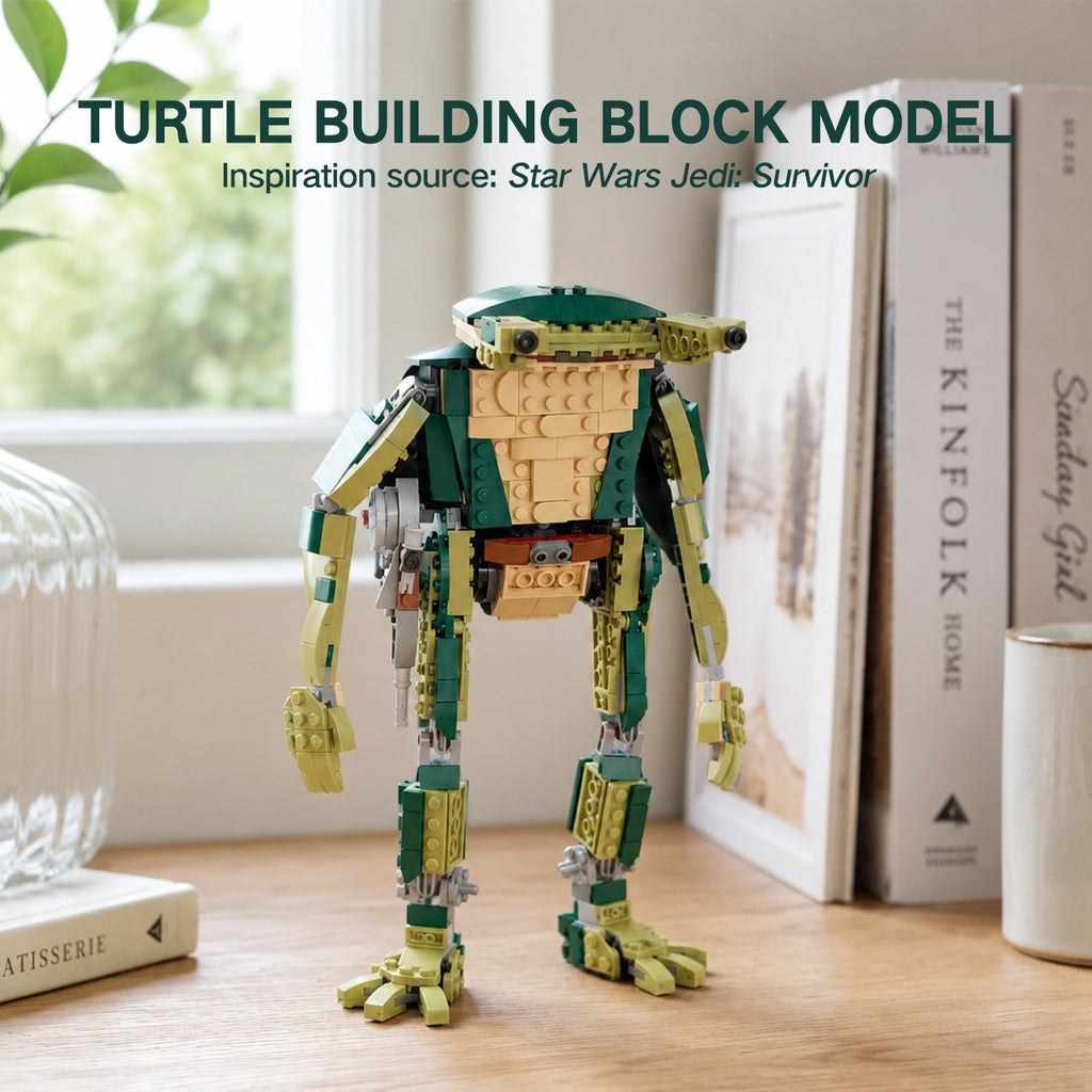 Teenage Mutant Ninja Turtle Mech Building Blocks | Highly Posable Action Figure Toy for Adults & Kids