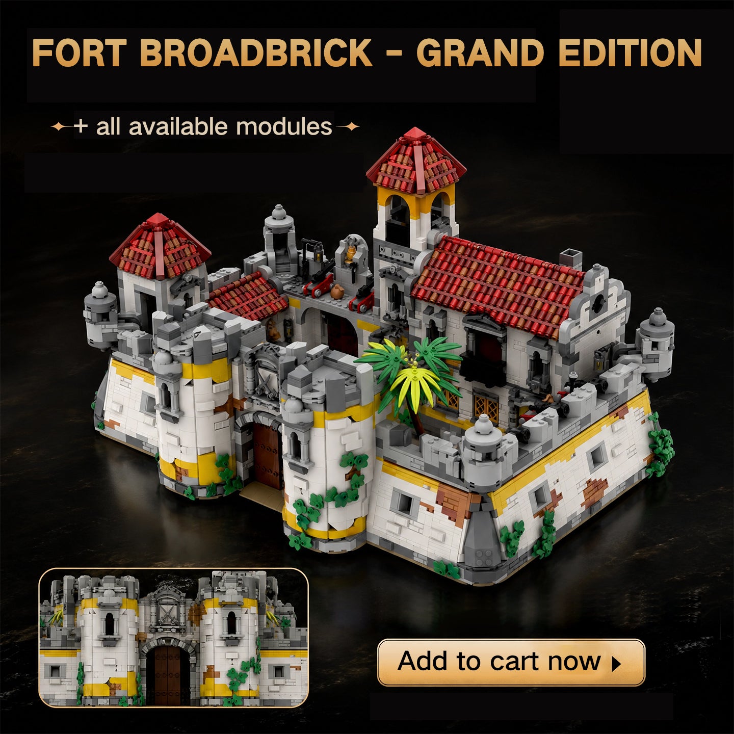 Fort Broadbrick Grand Edition Full Module Fortress Building Blocks Set | 100% Lego-Compatible