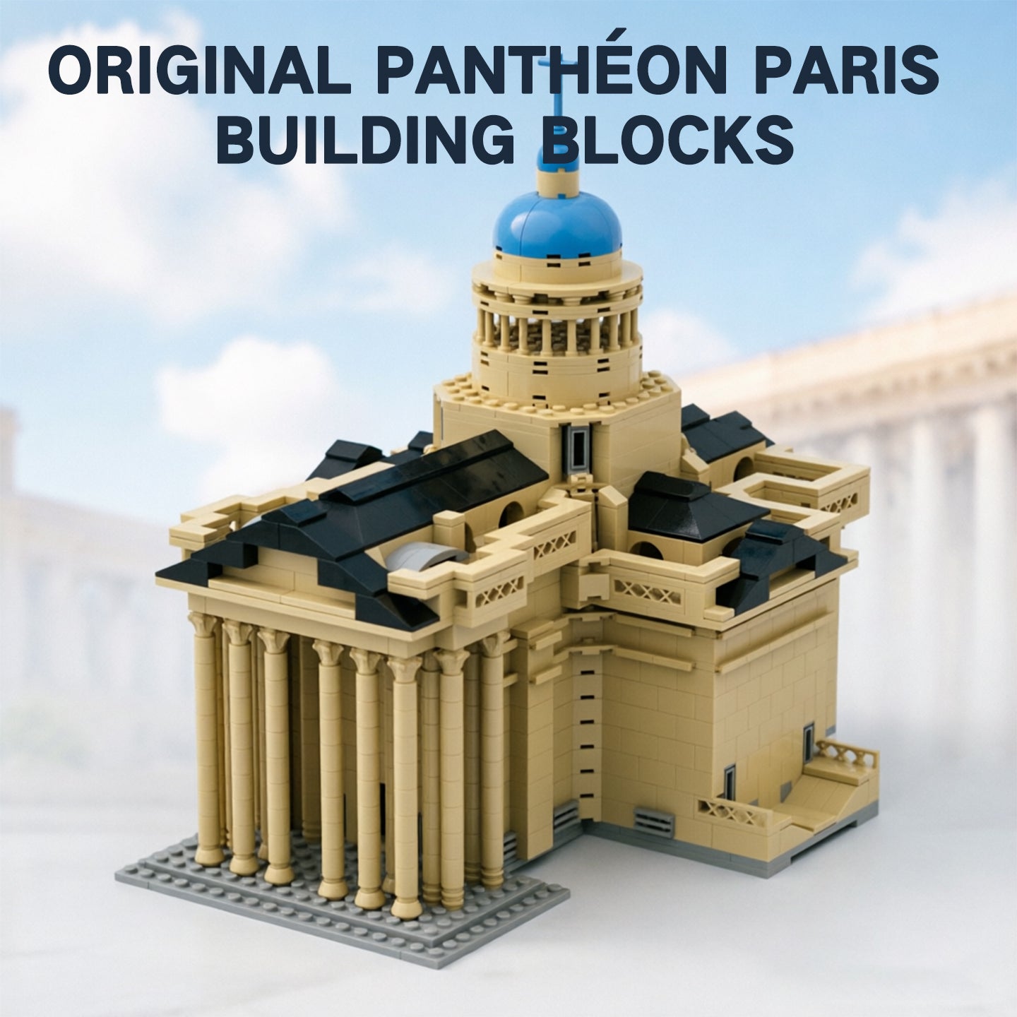Paris Pantheon Architectural Building Blocks Set 1473 PCS | MOC Collectible Model Kit Compatible with Lego