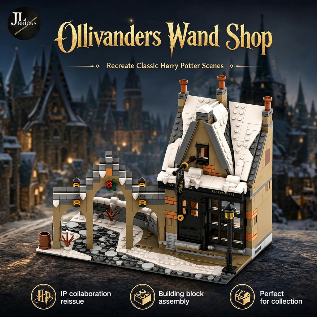 Ollivanders Wand Shop Building Set - 841 Pieces, Compatible with Lego Harry Potter