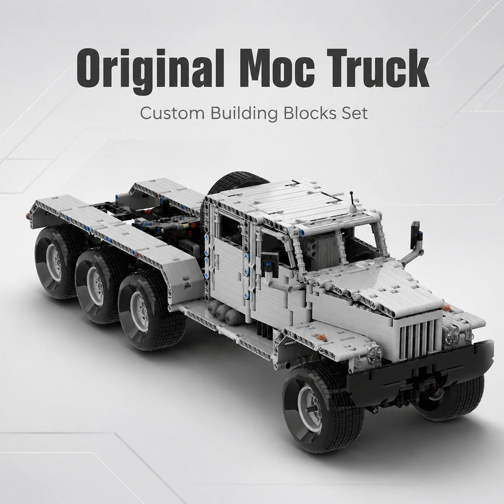 1889PCS MOC Heavy Duty Military Transport Truck Building Set, Technical Mechanical Bricks Kit, Compatible with Lego Bricks, Advanced Construction Toy for Ages 8+