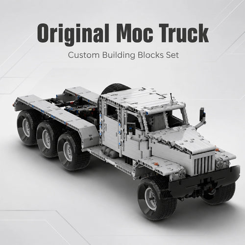1889PCS MOC Heavy Duty Military Transport Truck Building Set, Technical Mechanical Bricks Kit, Compatible with Lego Bricks, Advanced Construction Toy for Ages 8+