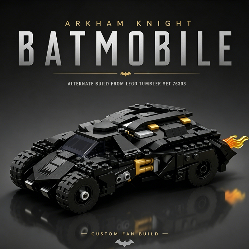 Arkham Knight Batmobile MOC Instructions for LEGO 76303 Tumbler - Alternate Build