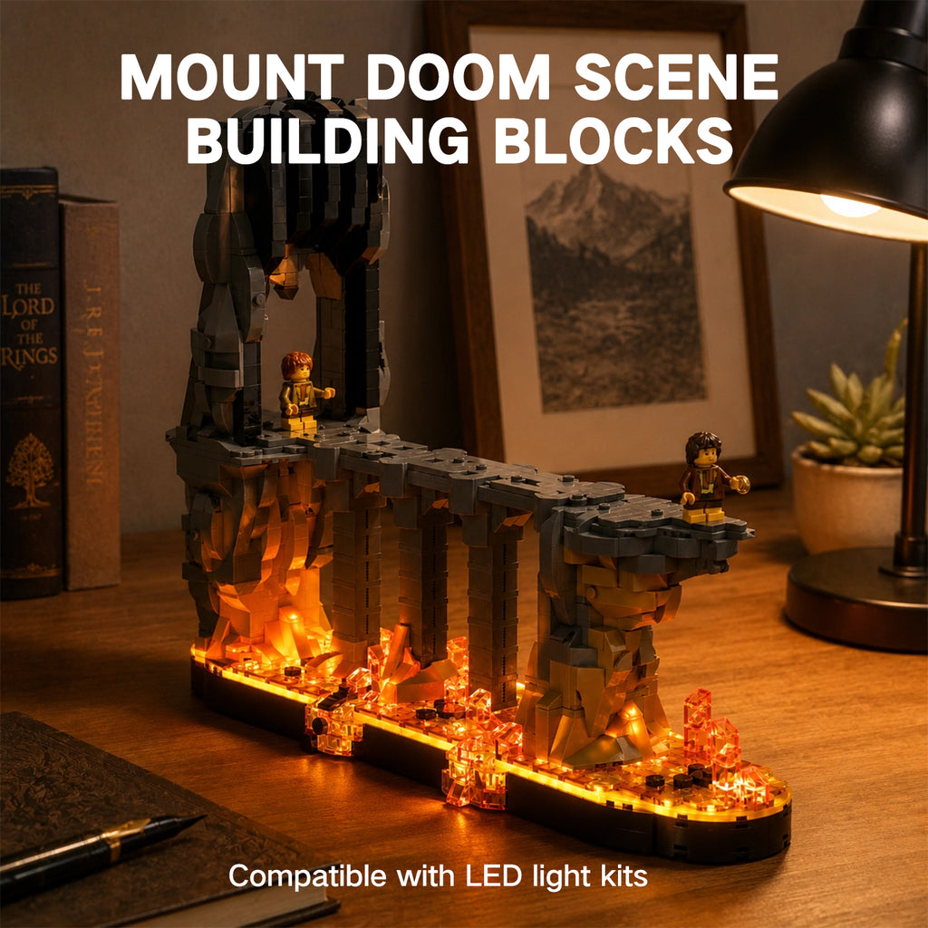 Lord of the Rings Mount Doom Building Blocks Set, Compatible with Lego, 1864pcs LOTR Scene Model for Adults & Fans