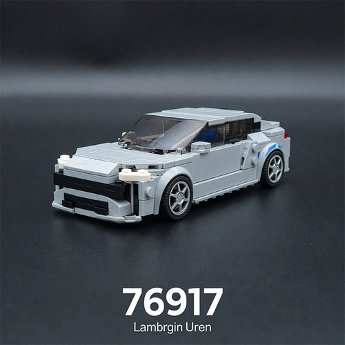 76917 MOC Building Kit, Nissan Skyline GT-R R34 & Lamborghini Urus, 100% LEGO Speed Champions Compatible, 8 Stud Wide Collectible Car Model