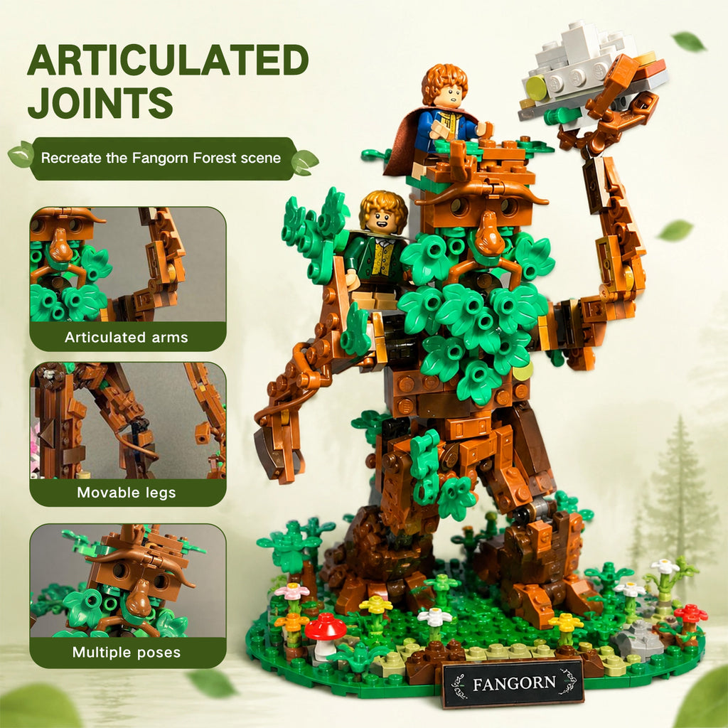 Lord of the Rings Treebeard Ent Building Blocks - MOC Fangorn Forest Tree Figure Toy for Adults & Kids