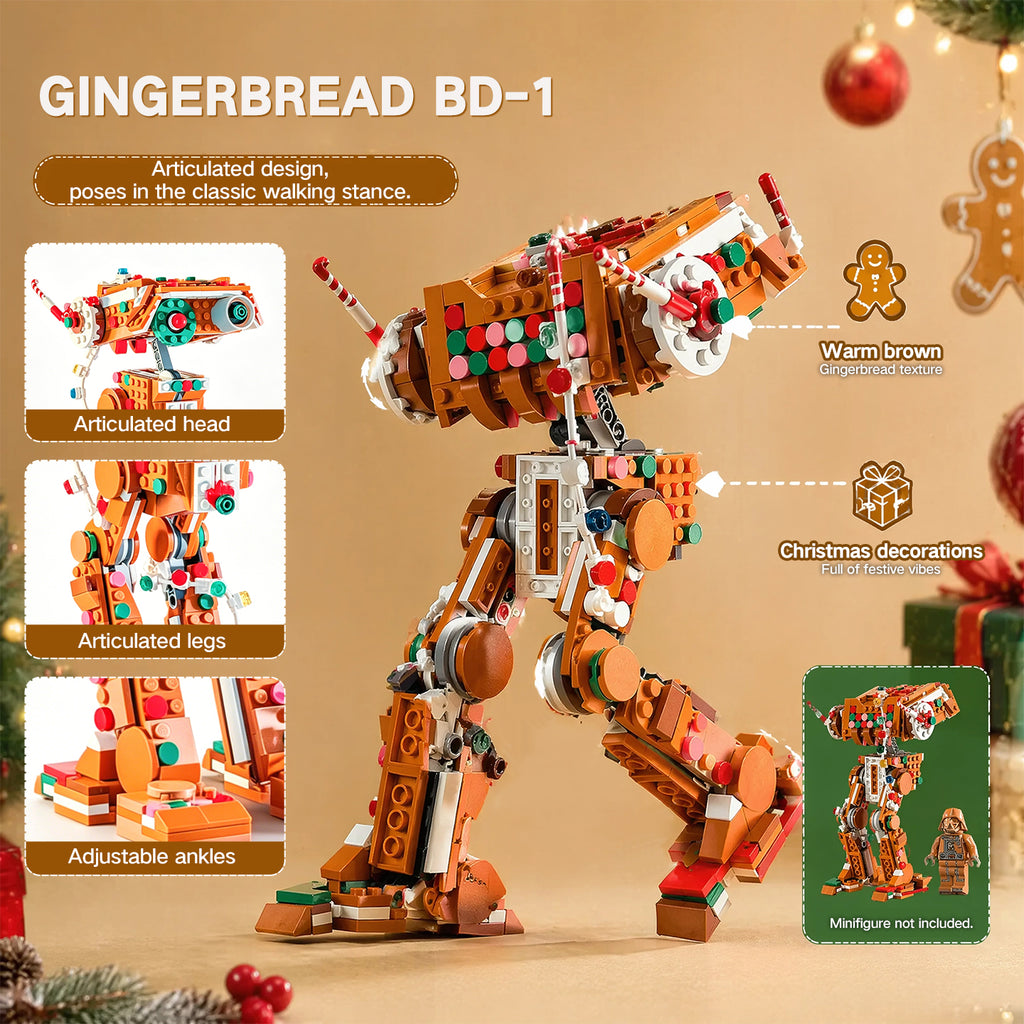 Gingerbread BD-1 MOC Building Set, 511 Pcs Star Wars Christmas Building Blocks, 100% Compatible with Lego, Creative Holiday Gift for Kids Adults Ages 8+