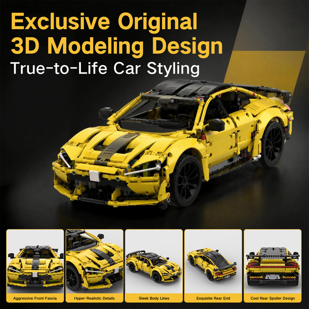 SU7 MOC Mechanical Sports Car Building Kit 2493PCS - Lego Compatible Collectible Brick Model for Adults & Teens 12+