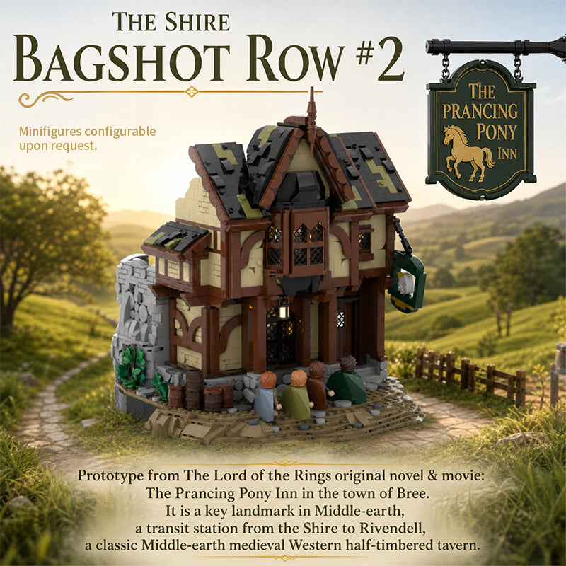 The Shire Bagshot Row #2 Building Blocks Set - 3144pcs Compatible with Lego
