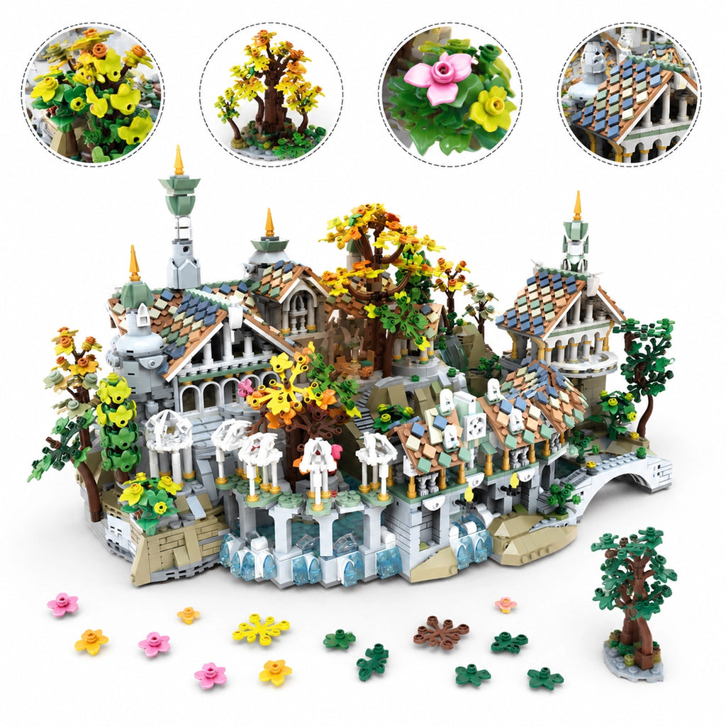 Rivendell Mini Building Set | 4372PCS LOTR Twilight Valley | 100% LEGO Compatible