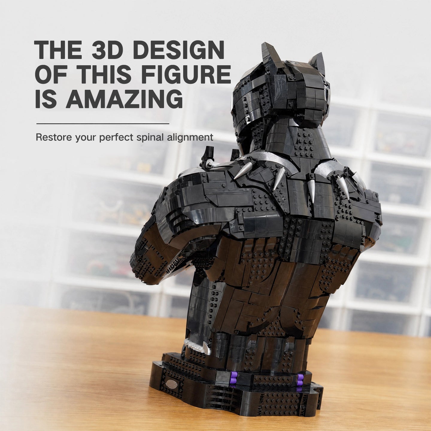 Lego-Compatible Black Panther Bust Building Set | 2925PCS MOC Alternate Build Collectible Model