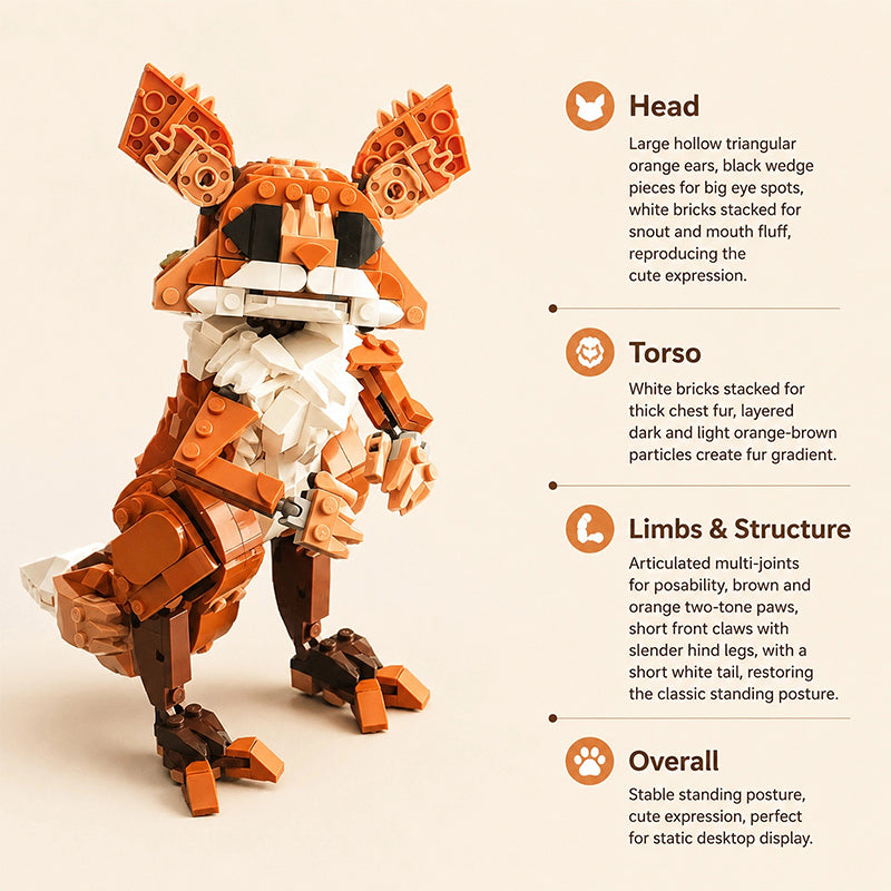 Bogling Fully Articulated MOC Building Kit | 578PCS Fan-Made Creature Set | Compatible with Lego Bricks