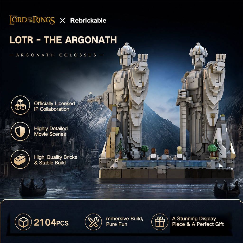 2104 PCS Lord of the Rings Argonath Building Set | Lego-Compatible LOTR Colossus Replica