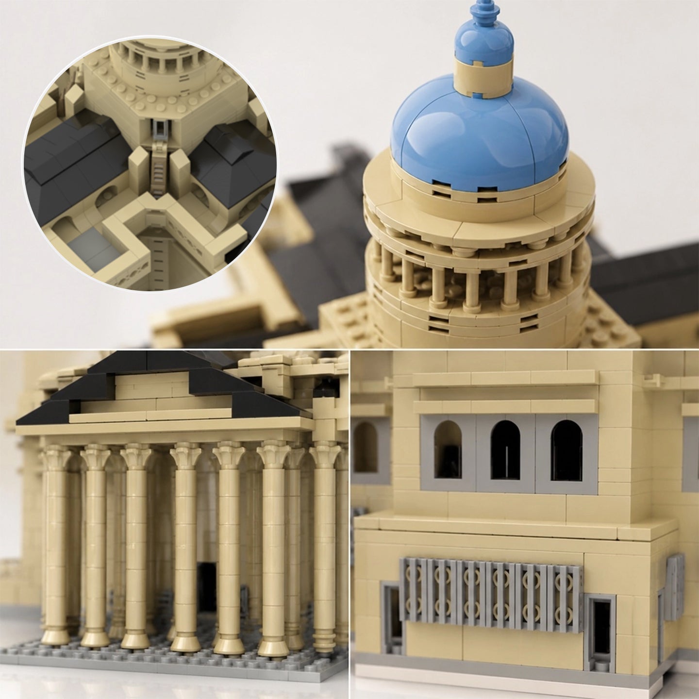 Paris Pantheon Architectural Building Blocks Set 1473 PCS | MOC Collectible Model Kit Compatible with Lego