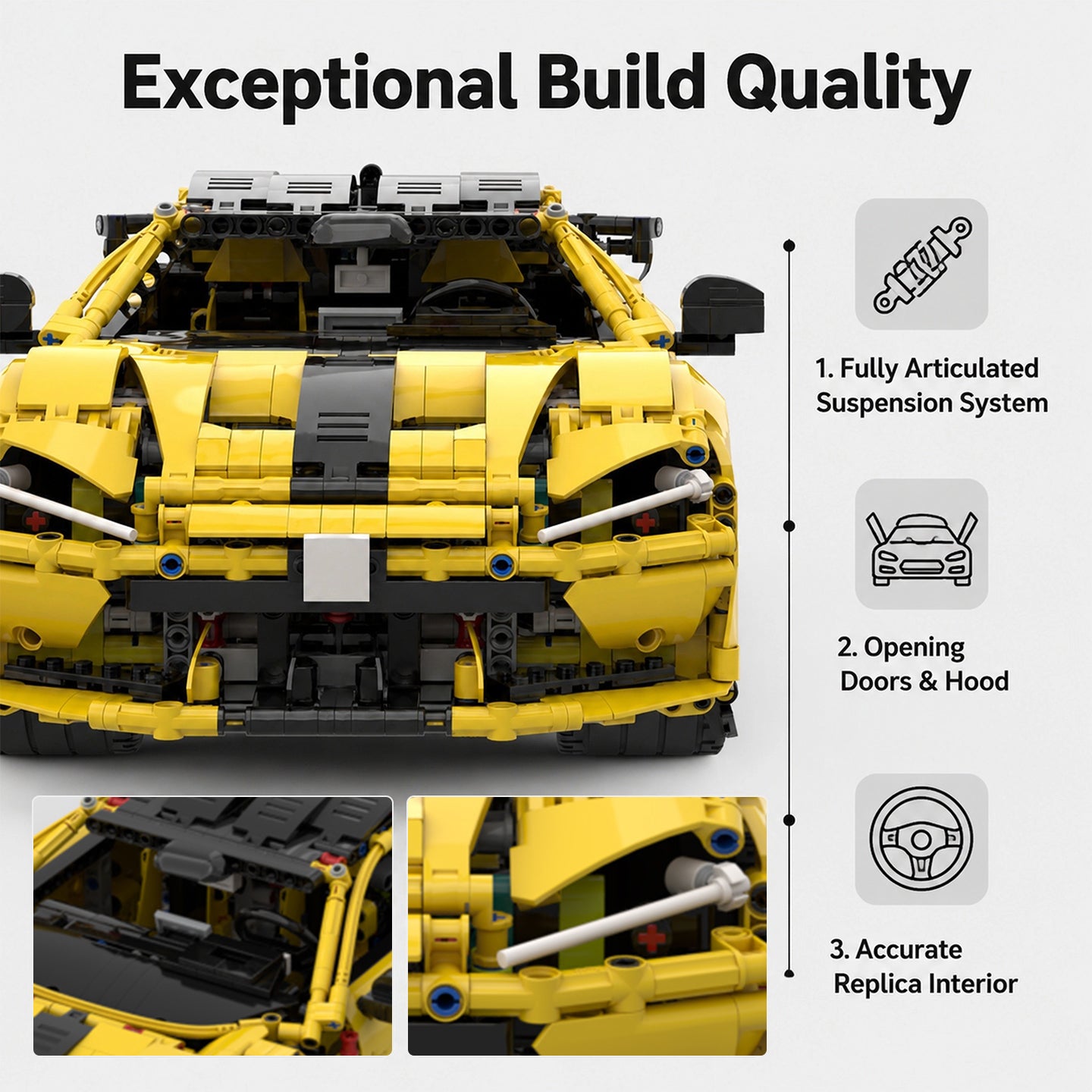 SU7 MOC Mechanical Sports Car Building Kit 2493PCS - Lego Compatible Collectible Brick Model for Adults & Teens 12+