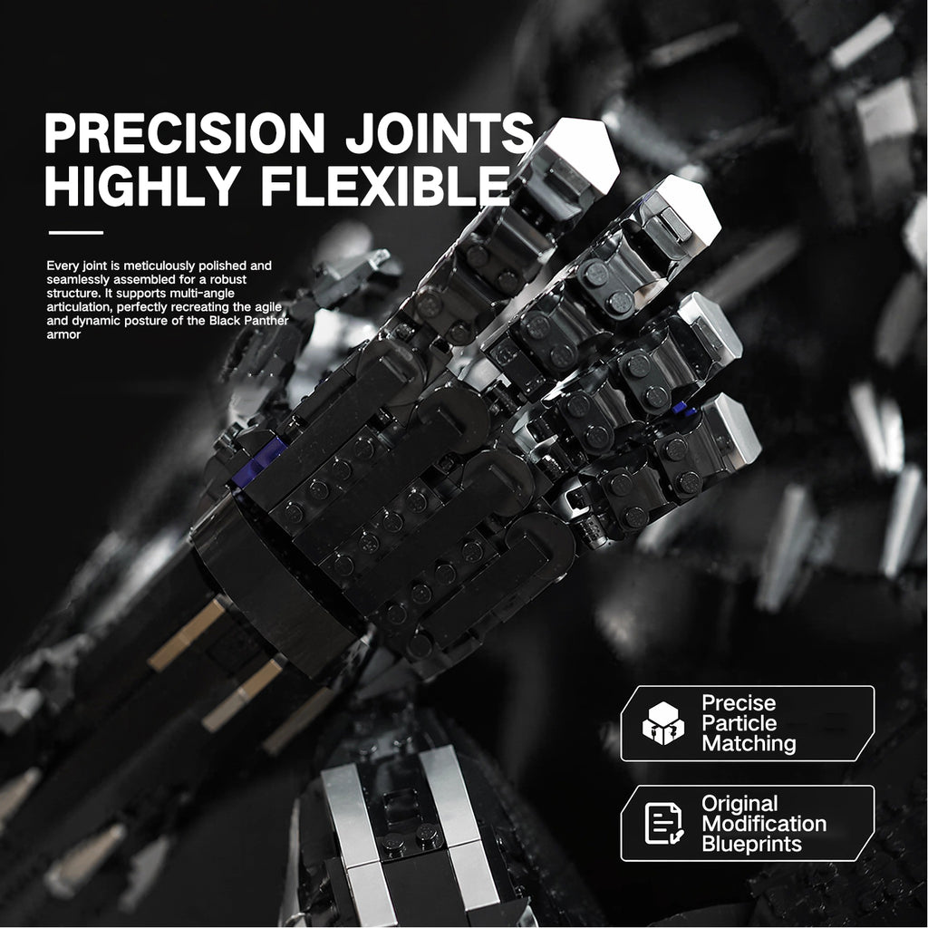 Lego-Compatible Black Panther Bust Building Set | 2925PCS MOC Alternate Build Collectible Model