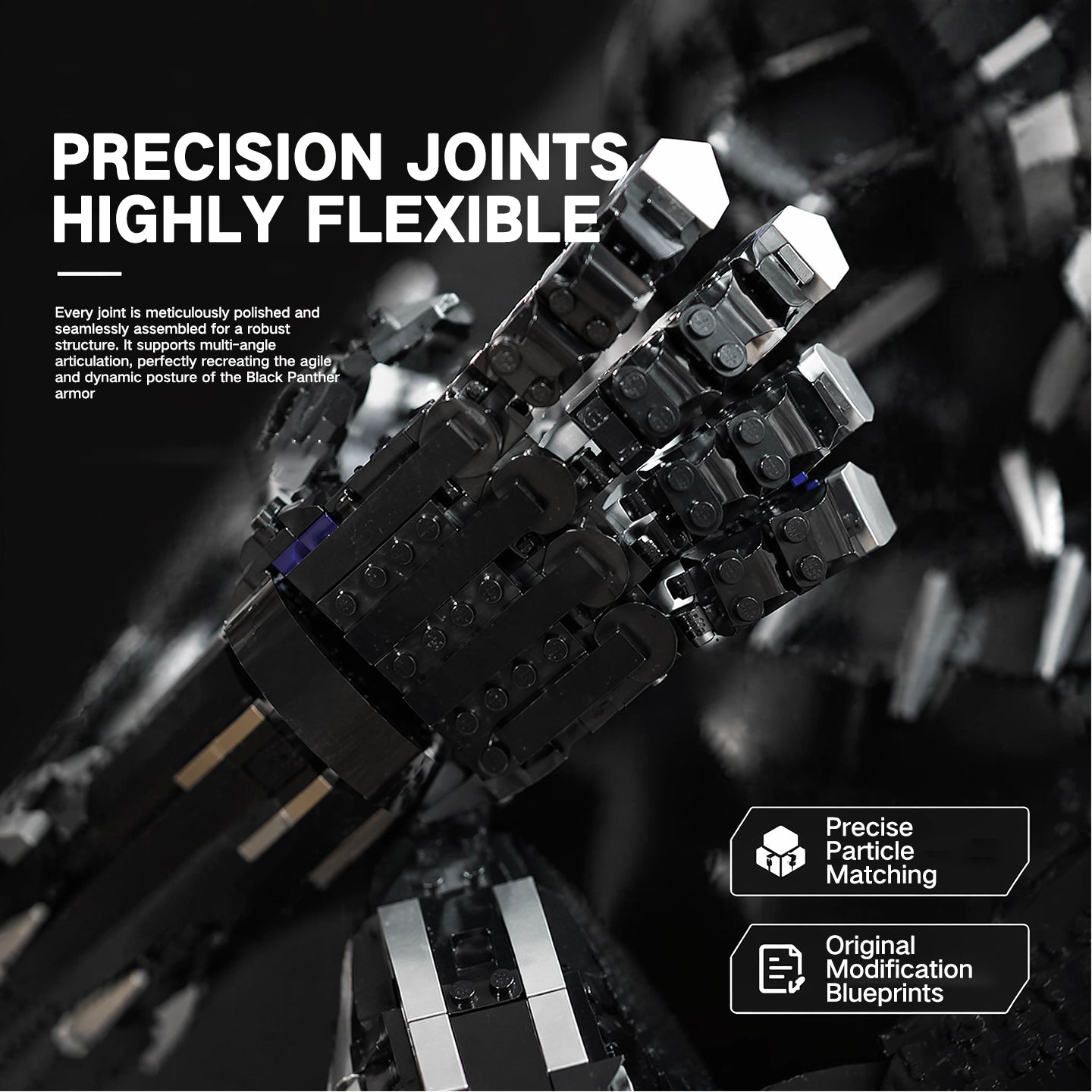 Lego-Compatible Black Panther Bust Building Set | 2925PCS MOC Alternate Build Collectible Model