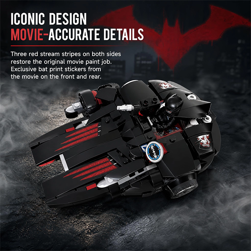 Lego-Compatible Millennium Batmobile Building Set | 228PCS DC Batman Toy with Exclusive Minifigure