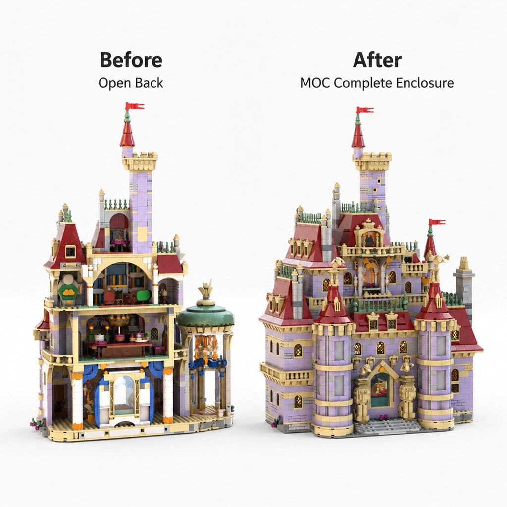 MOC Beauty and the Beast Castle Building Set | 6237 PCS Fully Enclosed Model | 100% Compatible with LEGO Bricks | Collectible Display Kit for Adults & Kids 8+