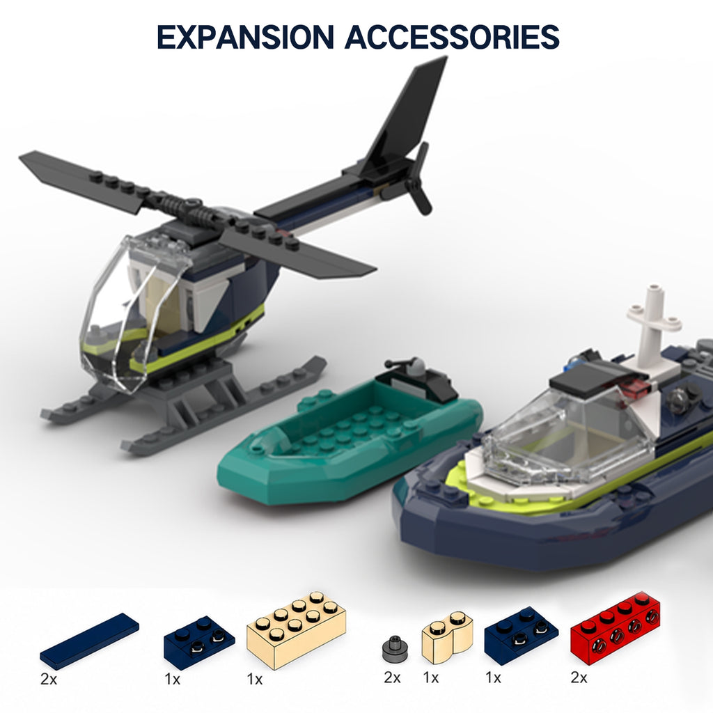 MOC Secret Agent's Home Riviera Expansion Set | 1313 PCS Spy Lair Building Kit | 100% Compatible with LEGO Bricks | Adult & Kids 8+ Collectible