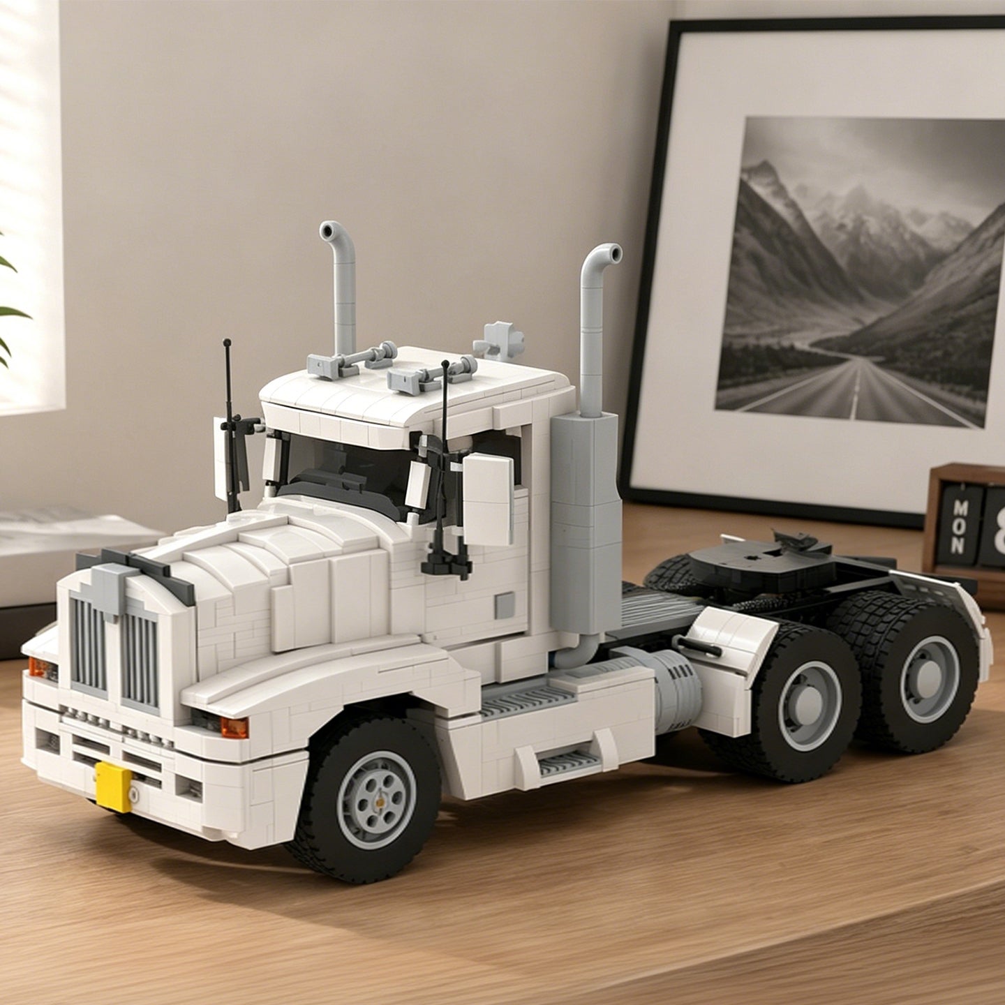 1875PCS Semi Truck Building Set, Original MOC Classic Heavy Duty Semi Truck Brick Model, Lego-Compatible Collectible Display Building Kit for Adults & Kids Ages 8+