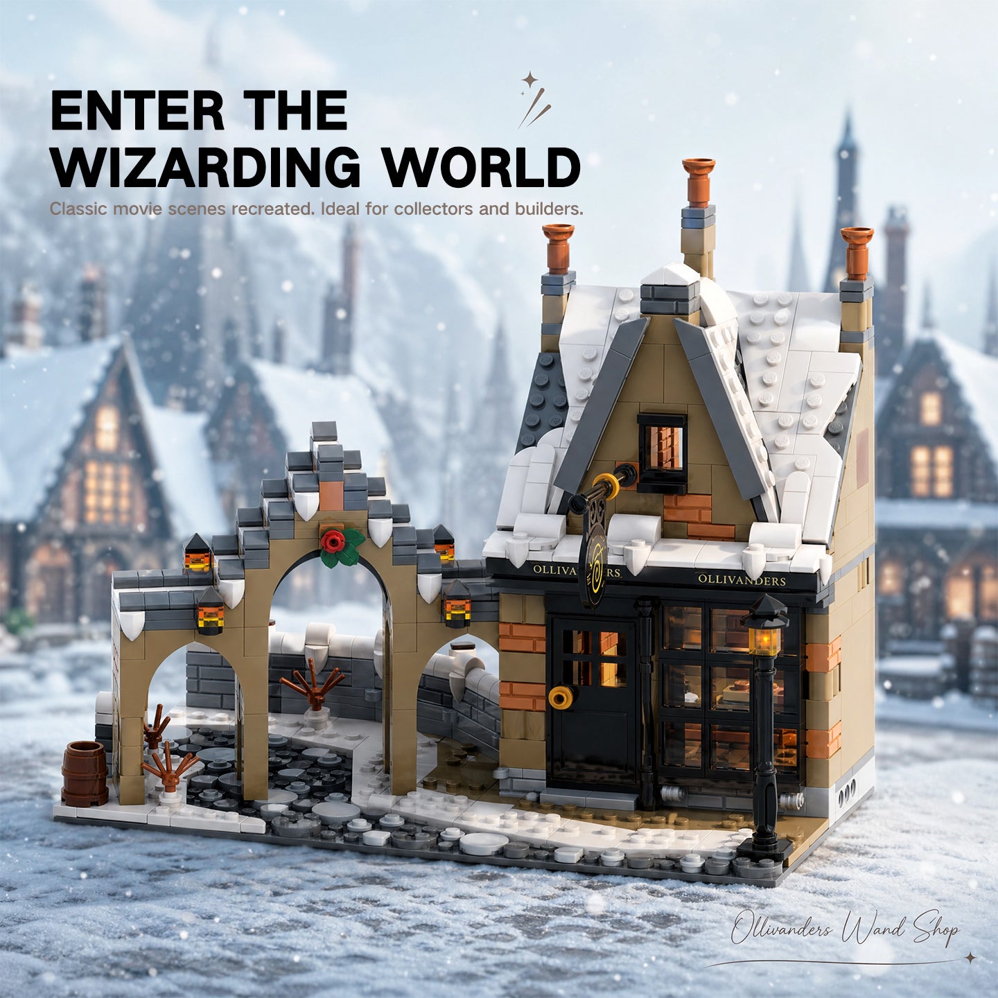 Ollivanders Wand Shop Building Set - 841 Pieces, Compatible with Lego Harry Potter