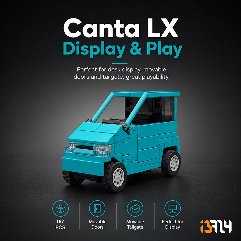 Canta LX Brick Car MOC Building Kit, Compatible with LEGO Speed Champions 76903, No Stickers All Printed Parts, Collectible Mini Car Model for Adults and Kids