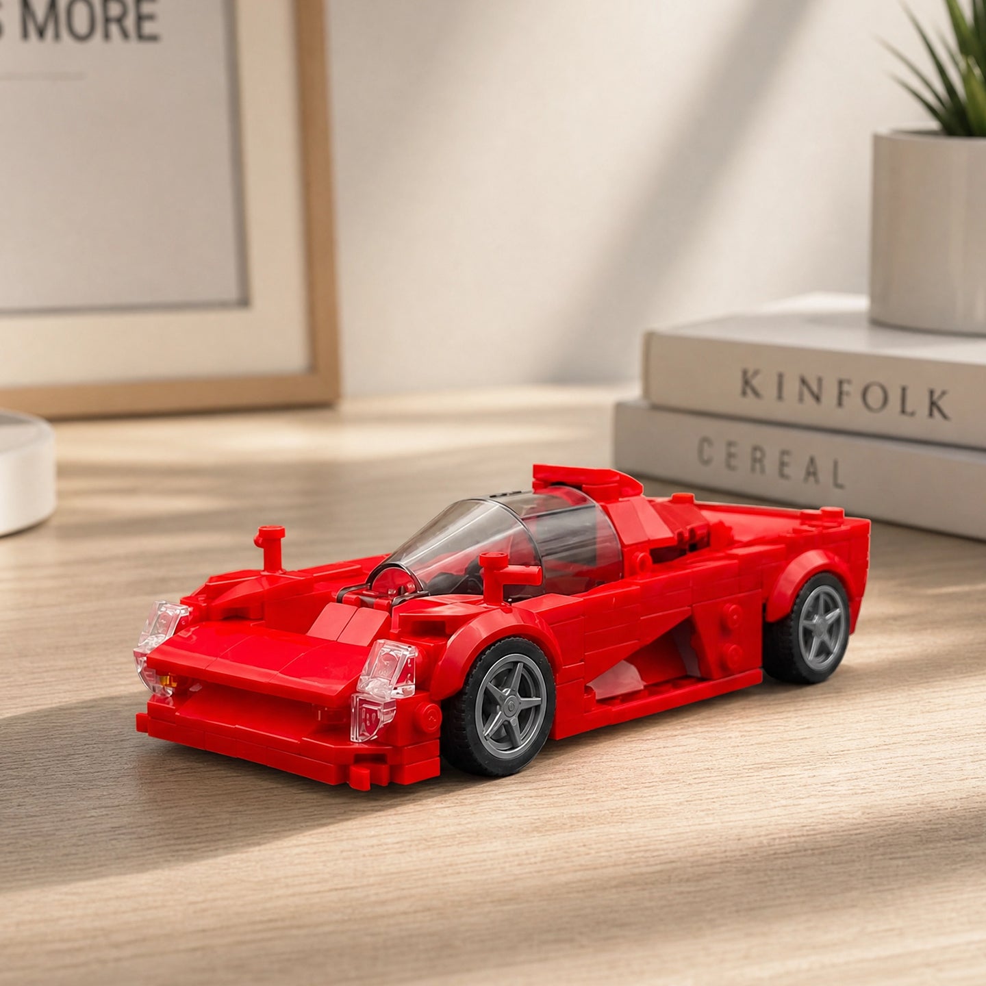 Lego-Compatible Yamaha OX99-11 Classic Sports Car Building Blocks Set, 377 PCS Collectible Race Car Model Kit