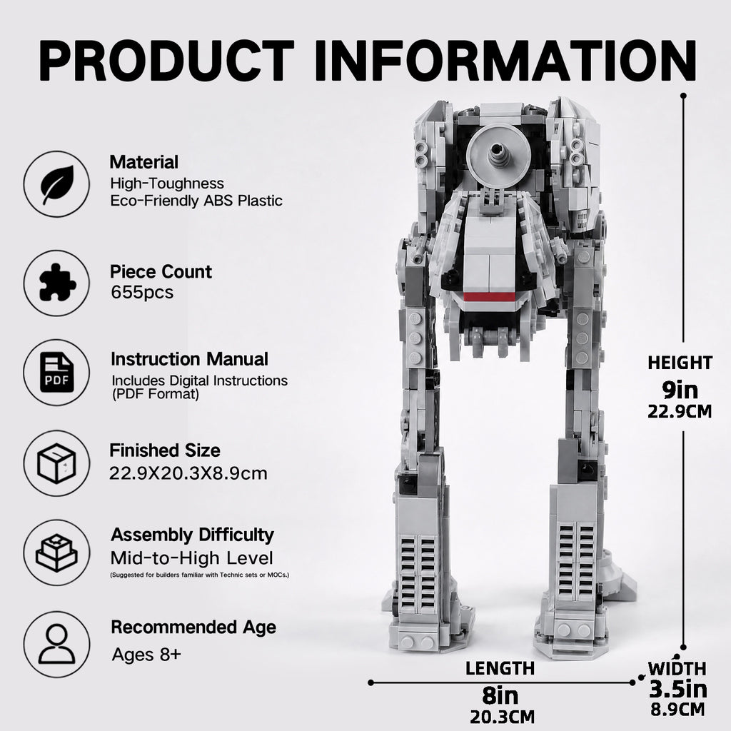 Midi Scale AT-M6 Walker Building Set, 655 PCS Star Wars All Terrain MegaCaliber Six Model Kit, Compatible with LEGO Bricks, Collectible Display Toy for Adults and Kids 8+