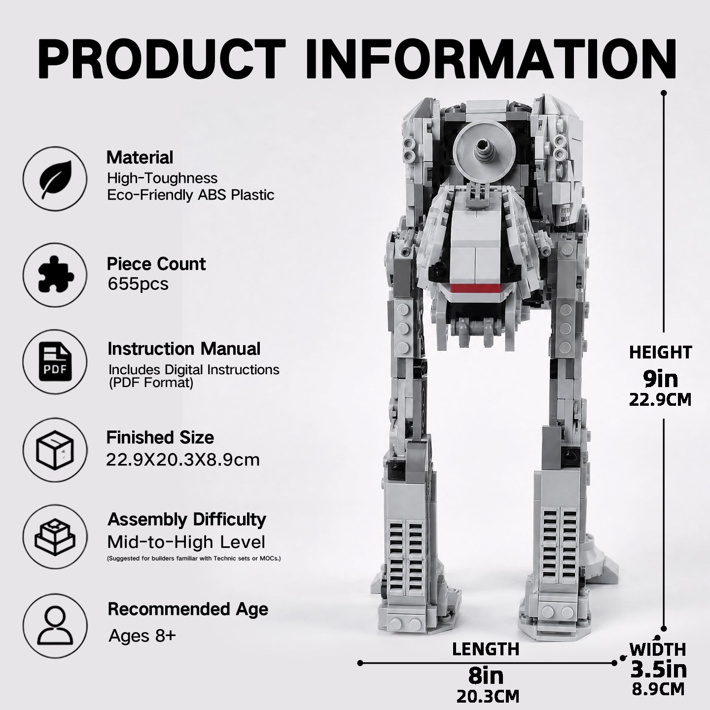 Midi Scale AT-M6 Walker Building Set, 655 PCS Star Wars All Terrain MegaCaliber Six Model Kit, Compatible with LEGO Bricks, Collectible Display Toy for Adults and Kids 8+