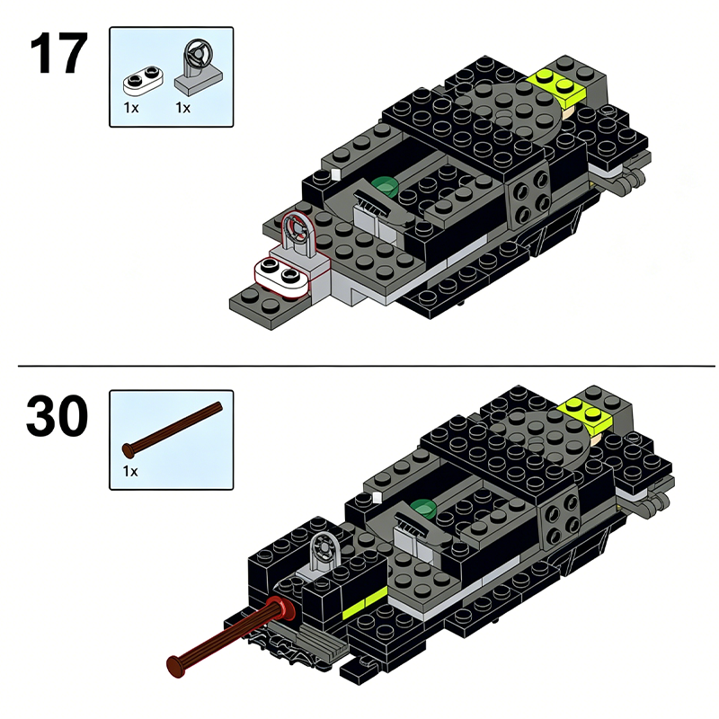 Arkham Knight Batmobile MOC Instructions for LEGO 76303 Tumbler - Alternate Build
