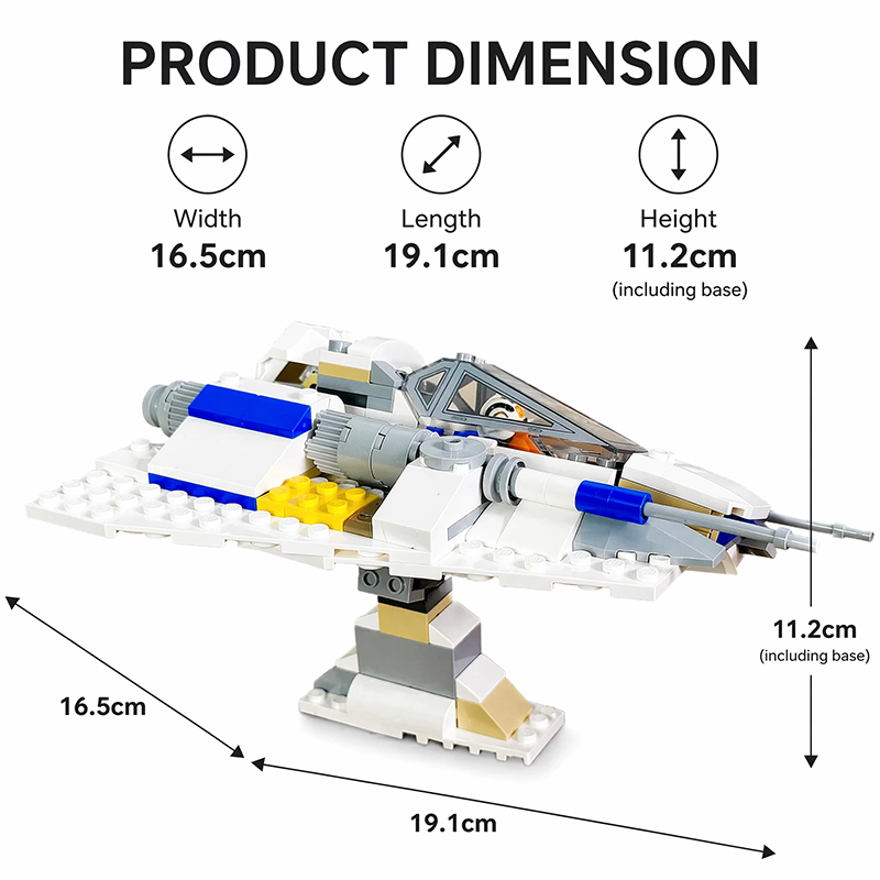 New Republic Advanced Snowspeeder Building Kit | Alternate Build for Lego 75460 X-Wing | Lego Compatible Star Wars MOC