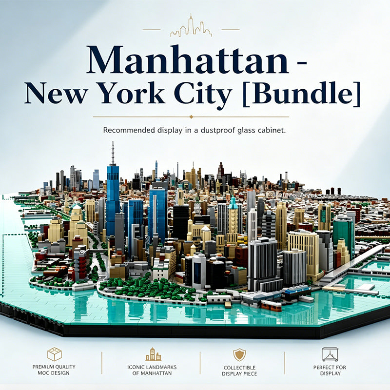 Manhattan New York City Skyline Building Blocks Set | Compatible with Lego Bricks | Collector's Edition Architecture Model