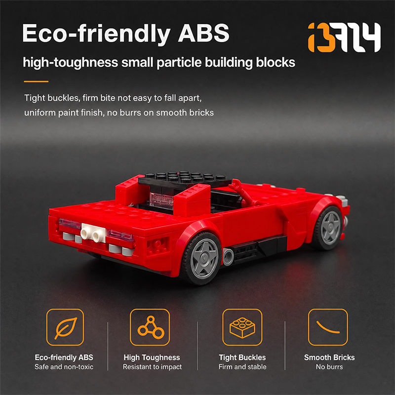 Compatible with LEGO Dodge Viper 76934 Convertible Sports Car Building Blocks Toy