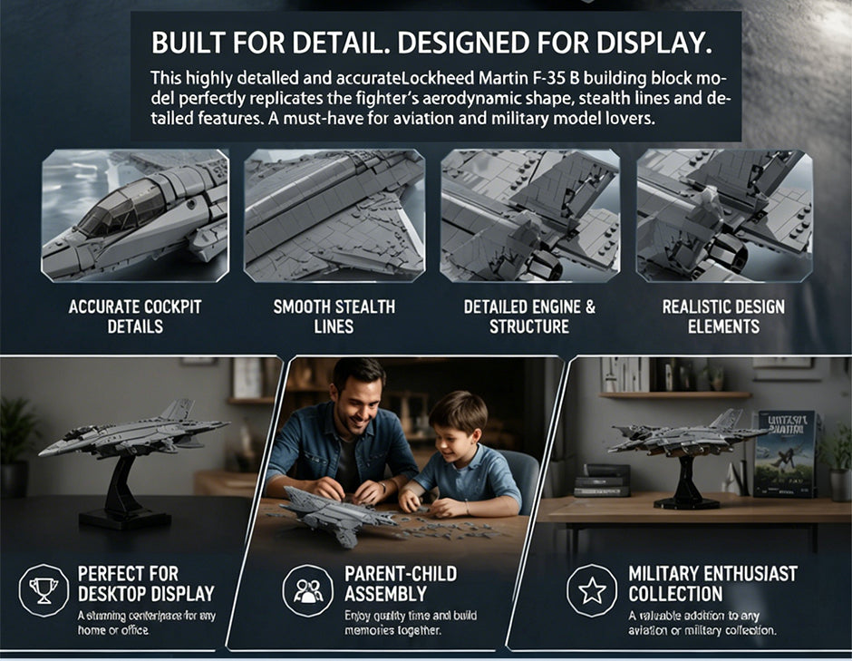 Lockheed Martin F-35 B Lightning II Building Blocks Model