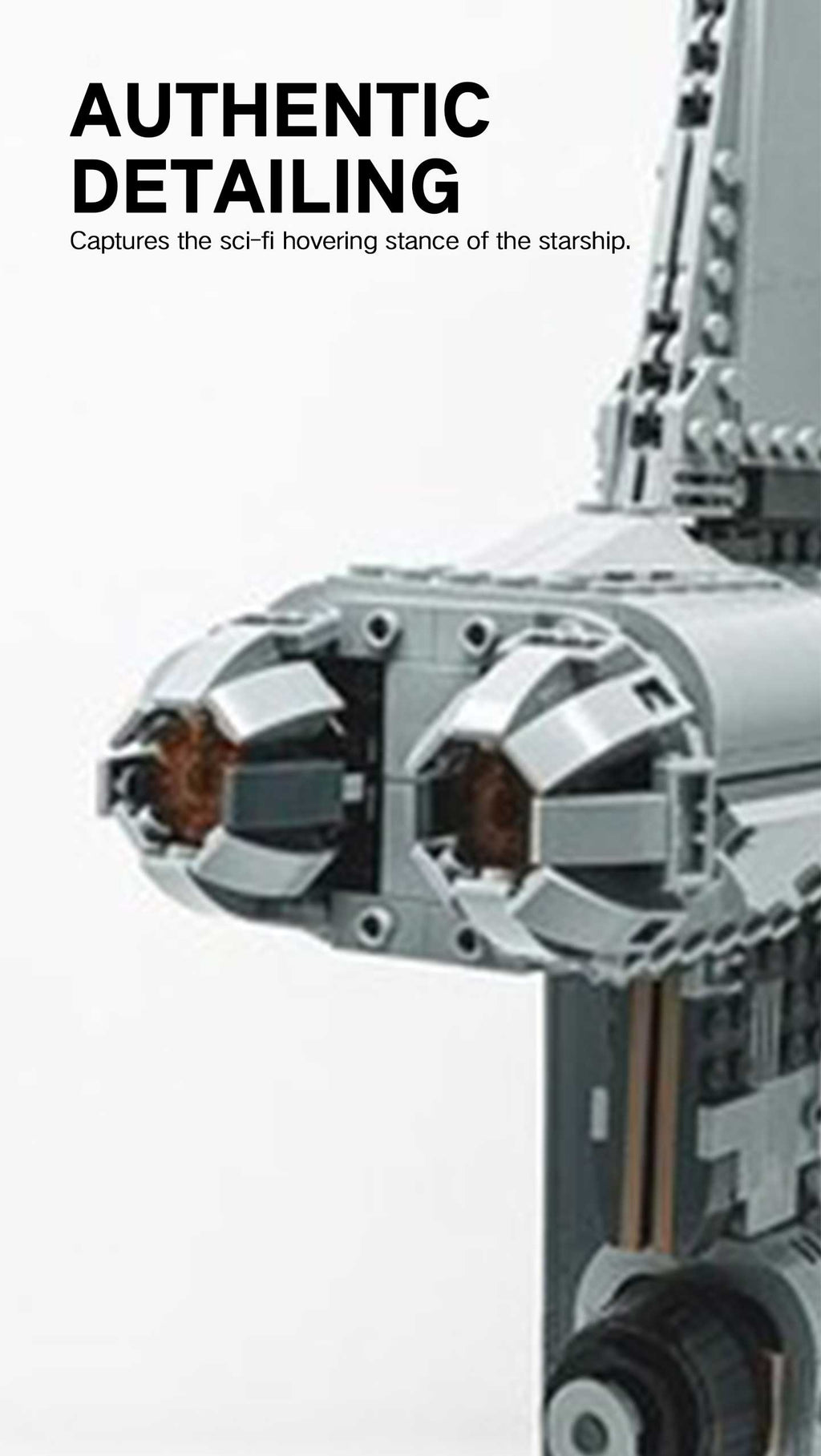 Stinger Mantis Starship Building Blocks - 719 PCS Sci-Fi Spaceship Model Kit, Collectible Display Toy for Star Wars Jedi Fans, Compatible with Major Brands